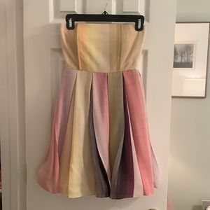 Alice & Olivia pastel strapless dress